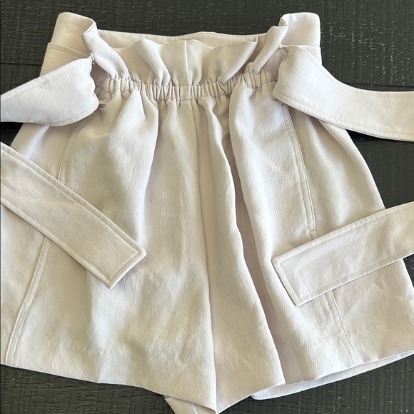 Wilfred High Waist Tie-Front Shorts in Pale Pink - Picture 4 of 6